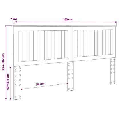 vidaXL Headboard with Headboard Grey Sonoma 180 cm Engineered wood