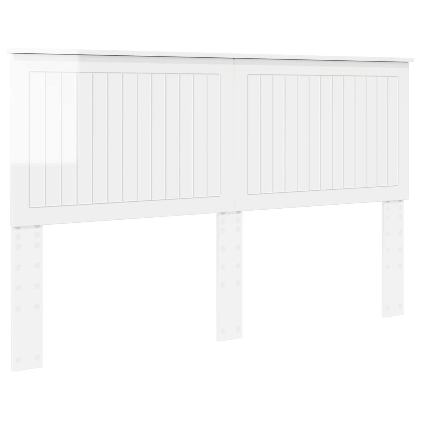 vidaXL Headboard with Headboard Gloss White 160 cm Engineered wood