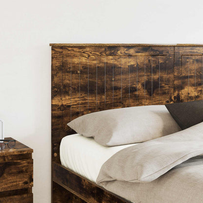 vidaXL Headboard with Headboard Smoked Oak 160 cm Engineered wood