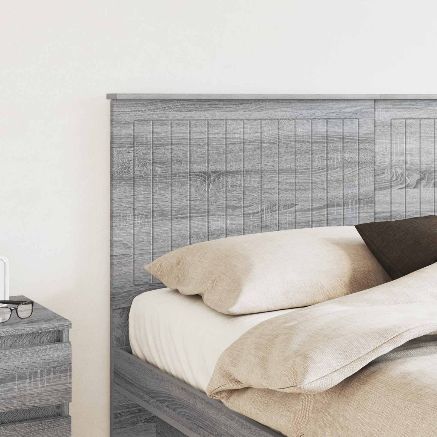 vidaXL Headboard with Headboard Grey Sonoma 160 cm Engineered wood