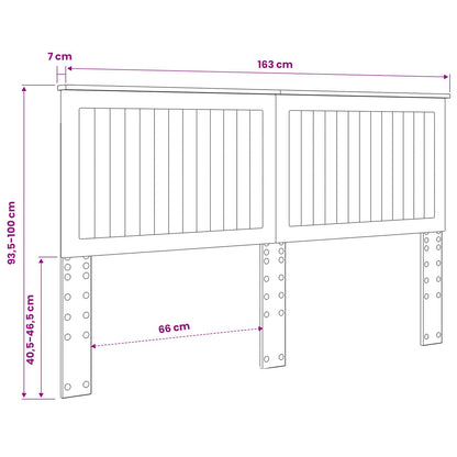 vidaXL Headboard with Headboard Brown Oak 160 cm Engineered wood