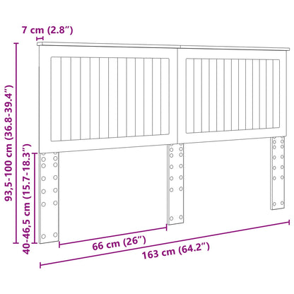 vidaXL Headboard with Headboard Artisan Oak 160 cm Engineered wood