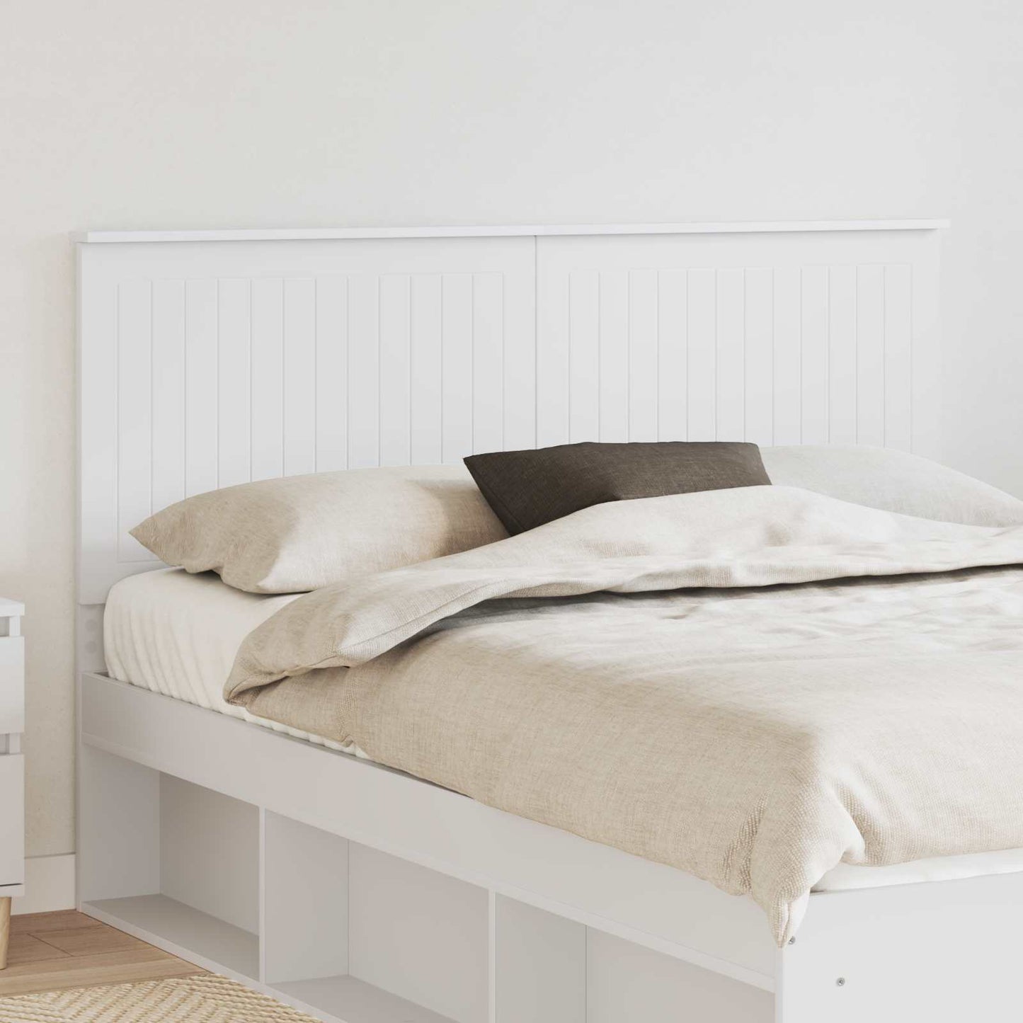 vidaXL Headboard with Headboard White 150 cm Engineered wood
