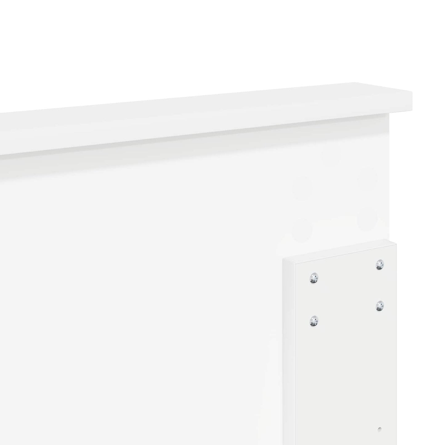 vidaXL Headboard with Headboard Gloss White 150 cm Engineered wood