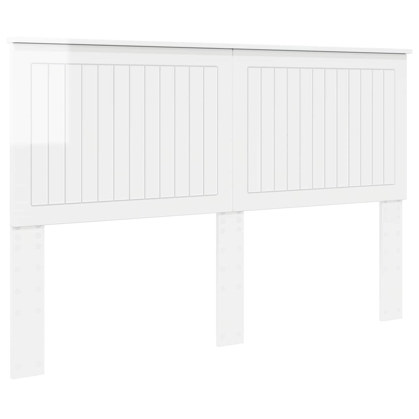 vidaXL Headboard with Headboard Gloss White 150 cm Engineered wood