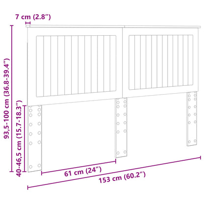 vidaXL Headboard with Headboard Grey Sonoma 150 cm Engineered wood