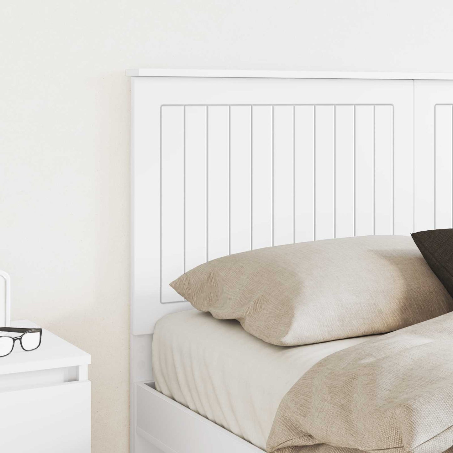 vidaXL Headboard with Headboard White 140 cm Engineered wood