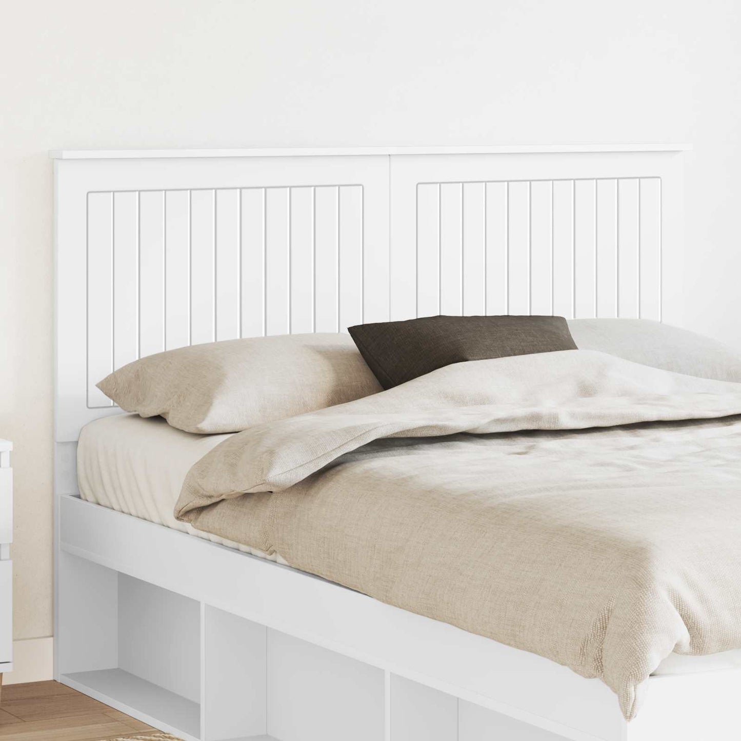 vidaXL Headboard with Headboard White 140 cm Engineered wood