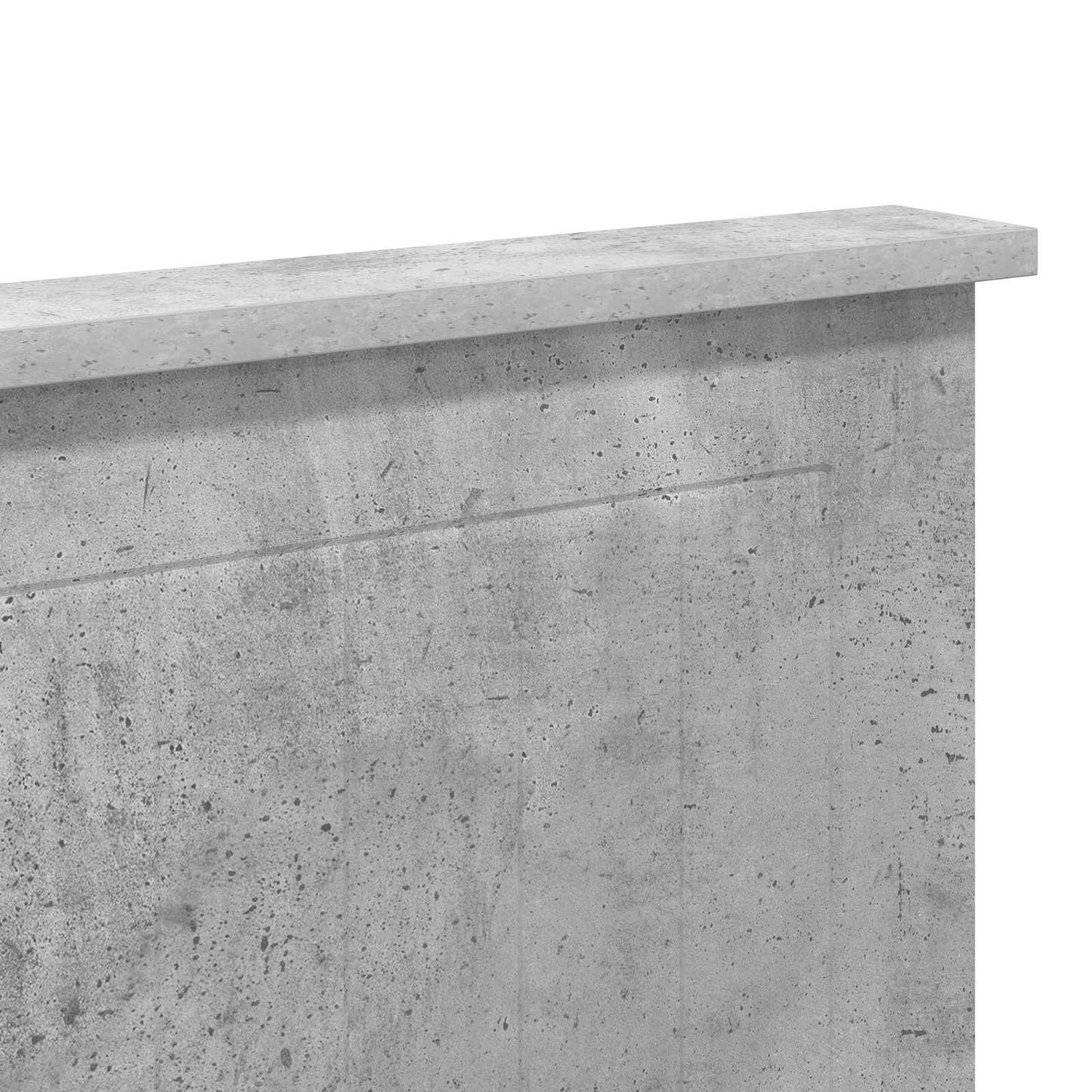 vidaXL Headboard with Headboard Concrete Grey 140 cm Engineered wood