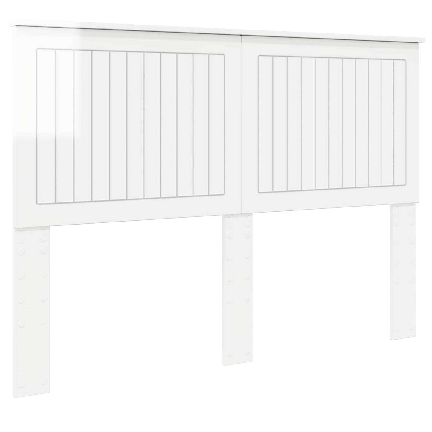 vidaXL Headboard with Headboard Gloss White 140 cm Engineered wood