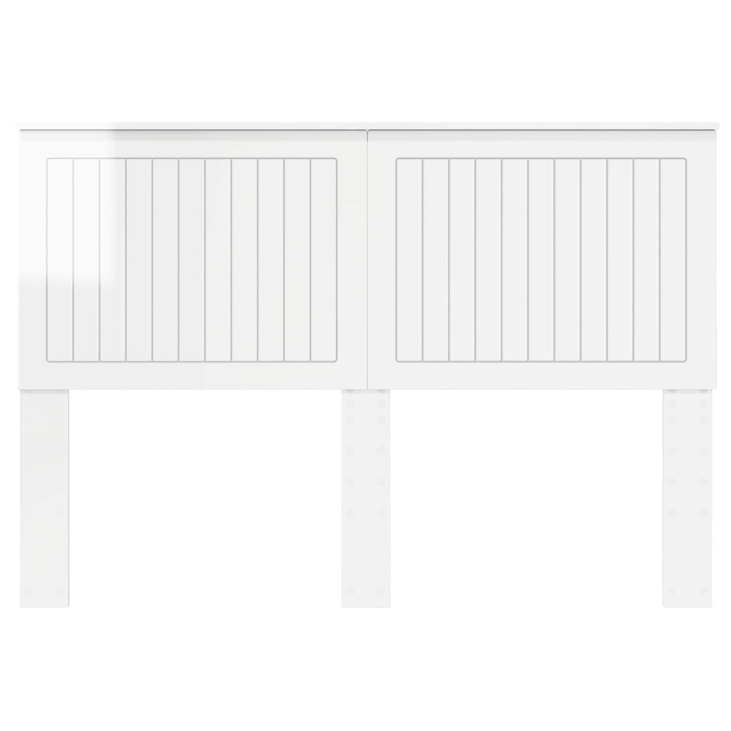 vidaXL Headboard with Headboard Gloss White 140 cm Engineered wood