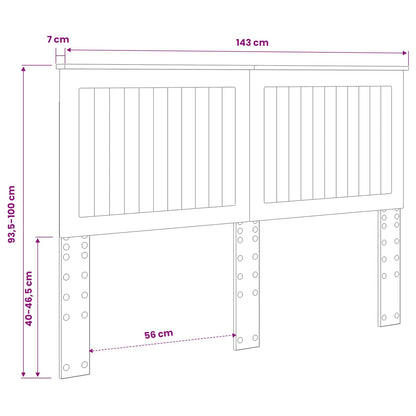 vidaXL Headboard with Headboard Gloss White 140 cm Engineered wood