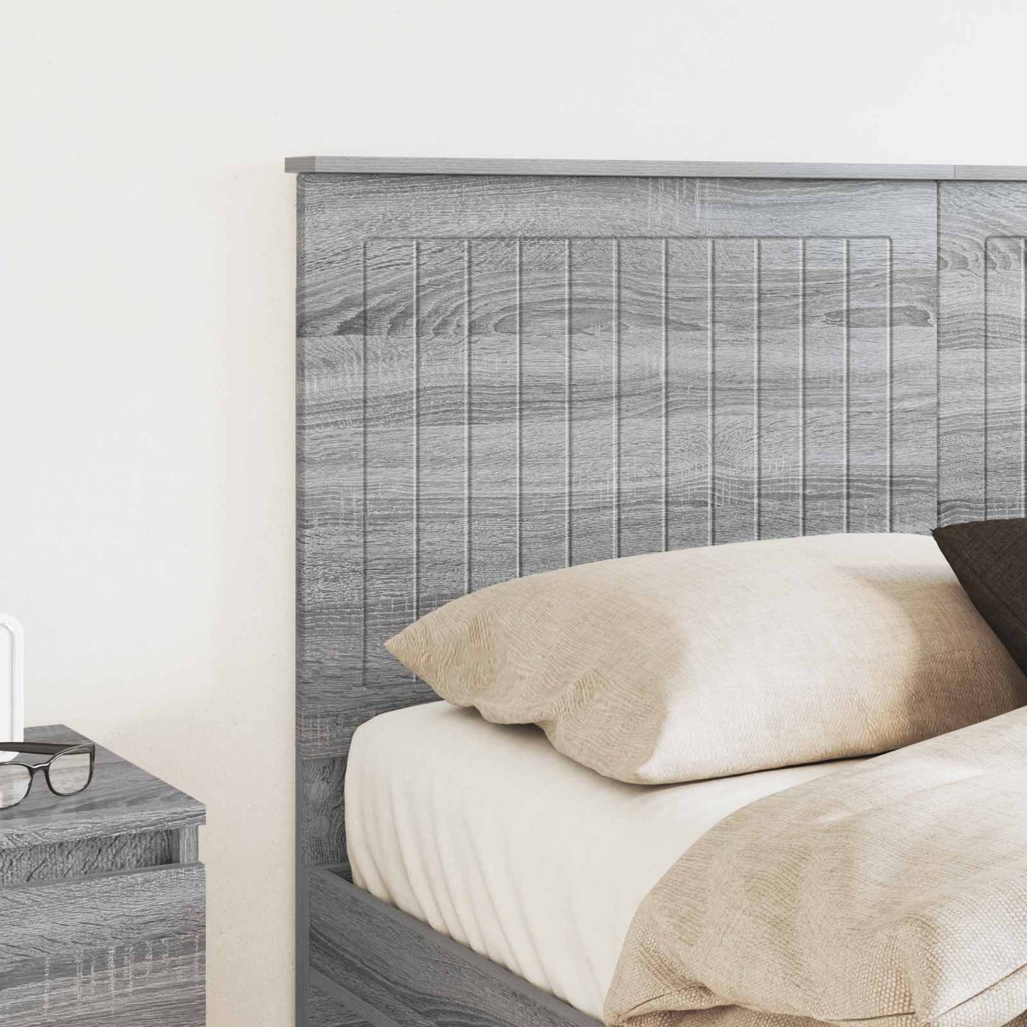 vidaXL Headboard with Headboard Grey Sonoma 140 cm Engineered wood