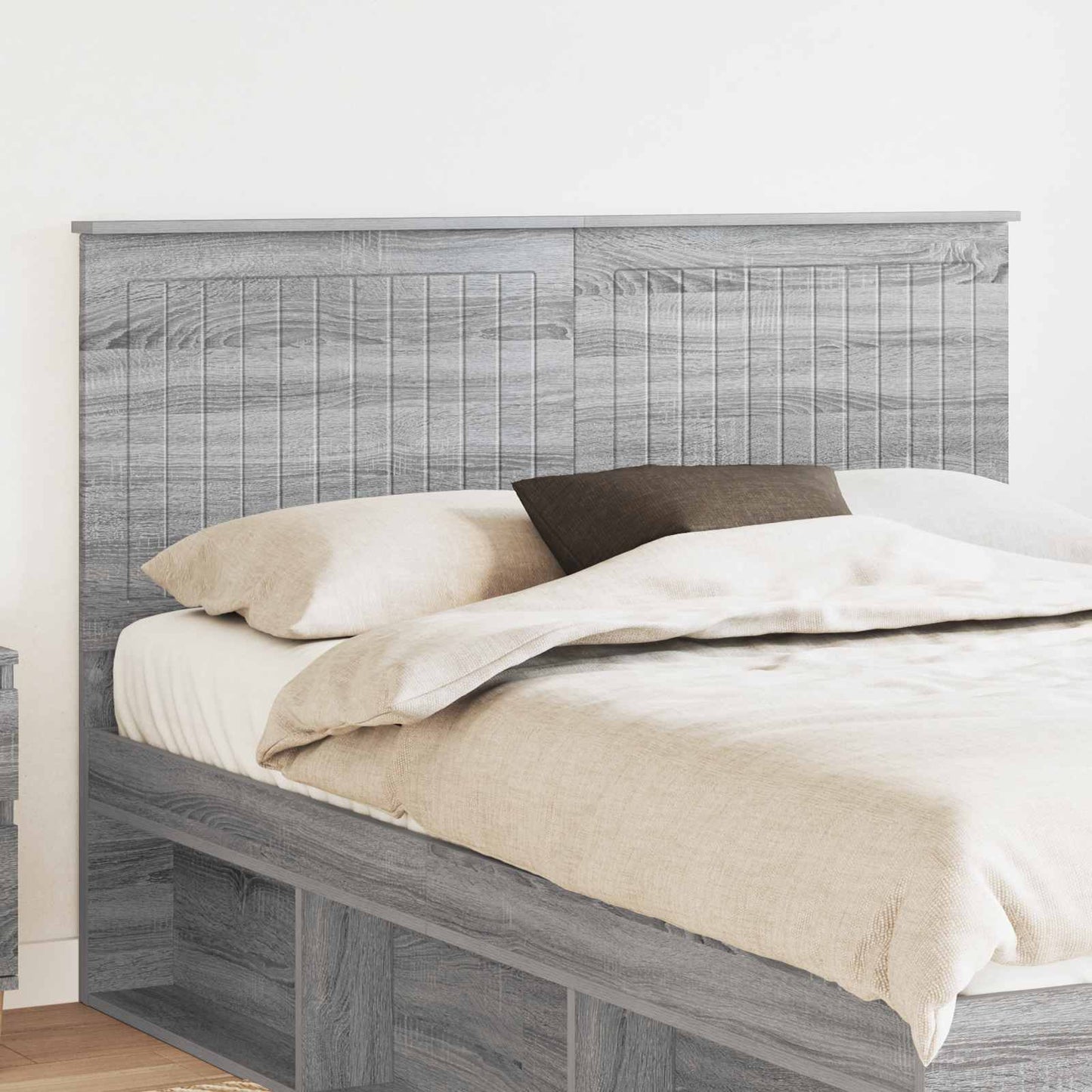 vidaXL Headboard with Headboard Grey Sonoma 140 cm Engineered wood