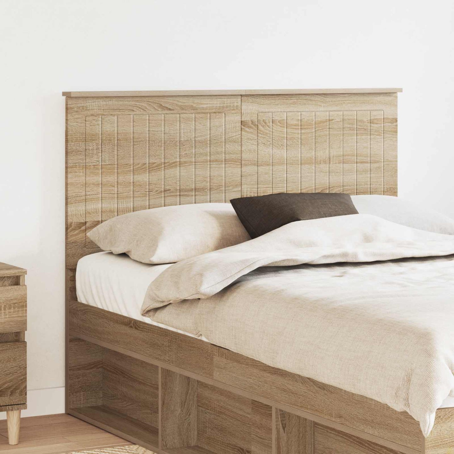vidaXL Headboard with Headboard Sonoma Oak 135 cm Engineered wood