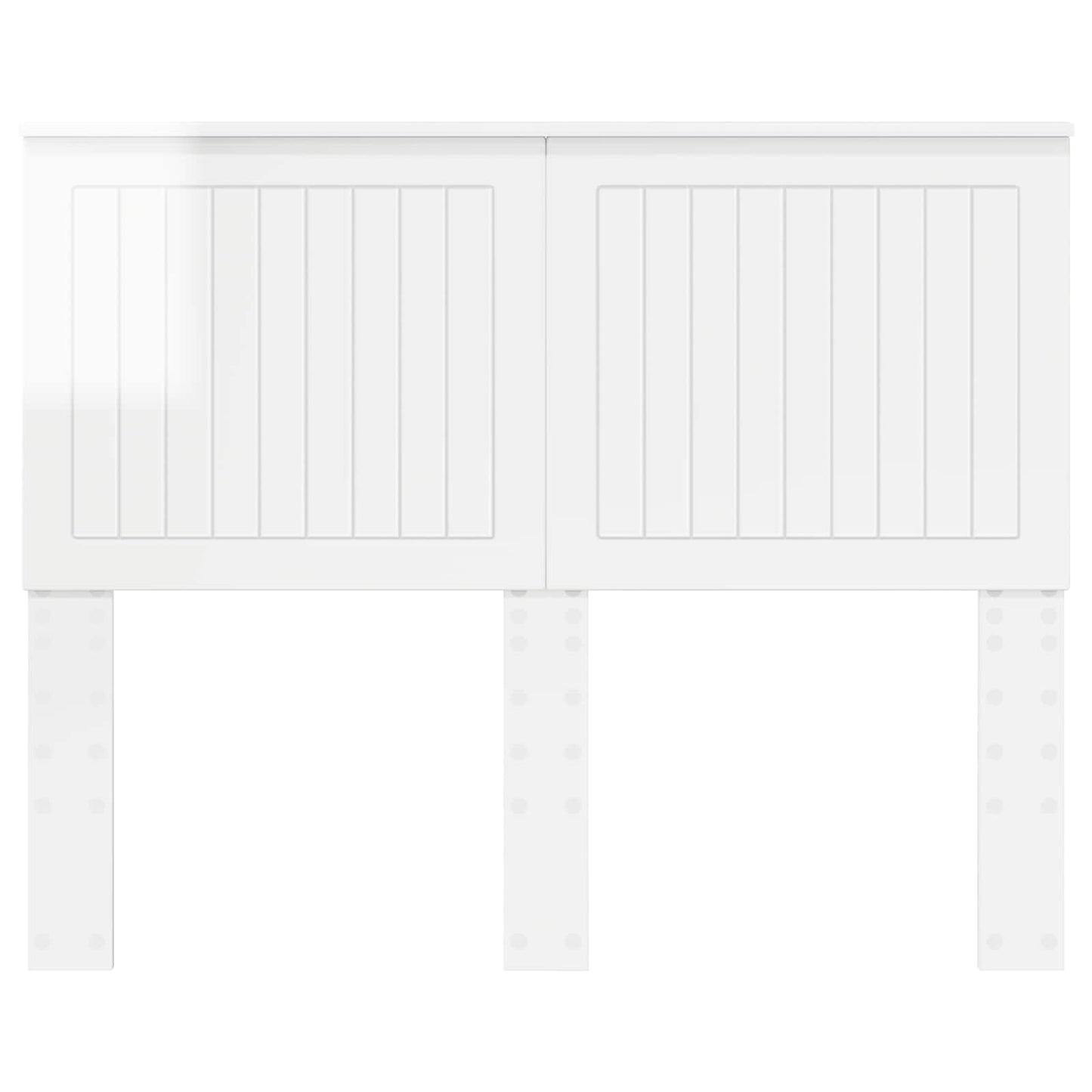 vidaXL Headboard with Headboard Gloss White 135 cm Engineered wood