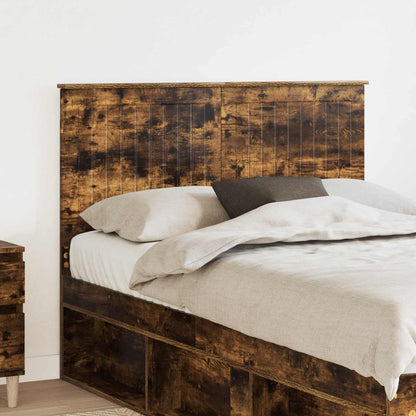 vidaXL Headboard with Headboard Smoked Oak 135 cm Engineered wood