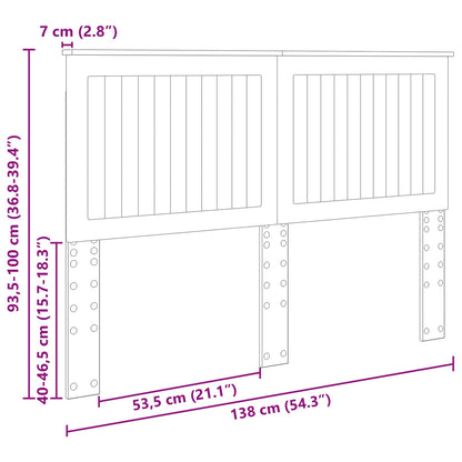 vidaXL Headboard with Headboard Grey Sonoma 135 cm Engineered wood
