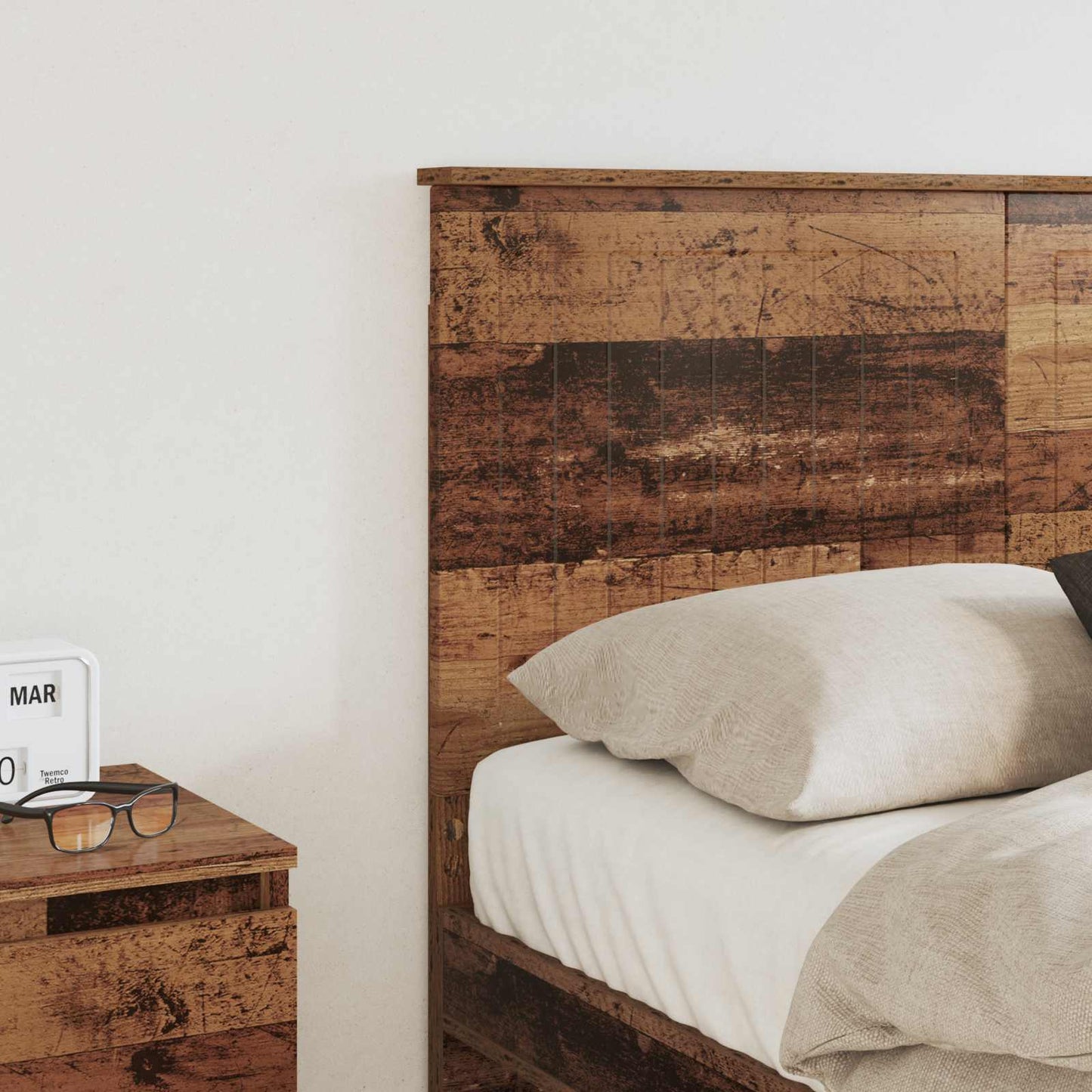 vidaXL Headboard with Headboard Old Wood 135 cm Engineered wood