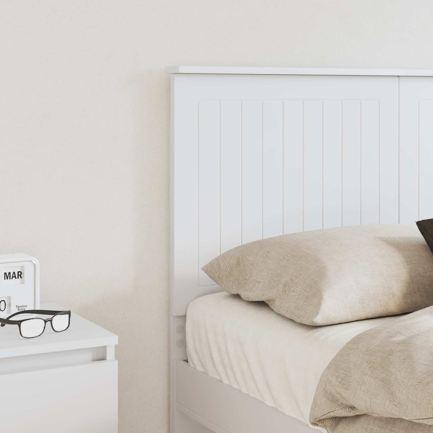 vidaXL Headboard with Headboard White 120 cm Engineered wood