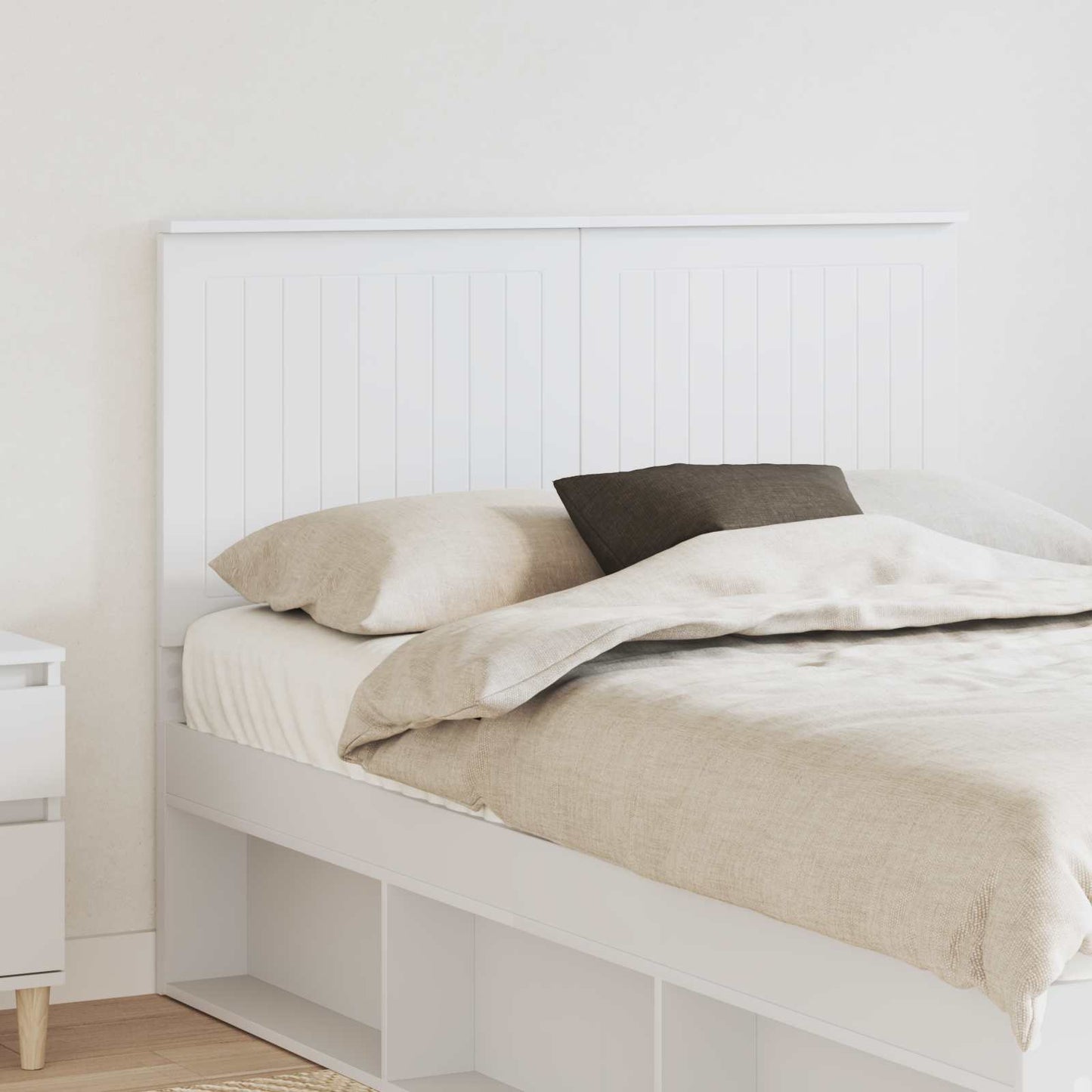 vidaXL Headboard with Headboard White 120 cm Engineered wood