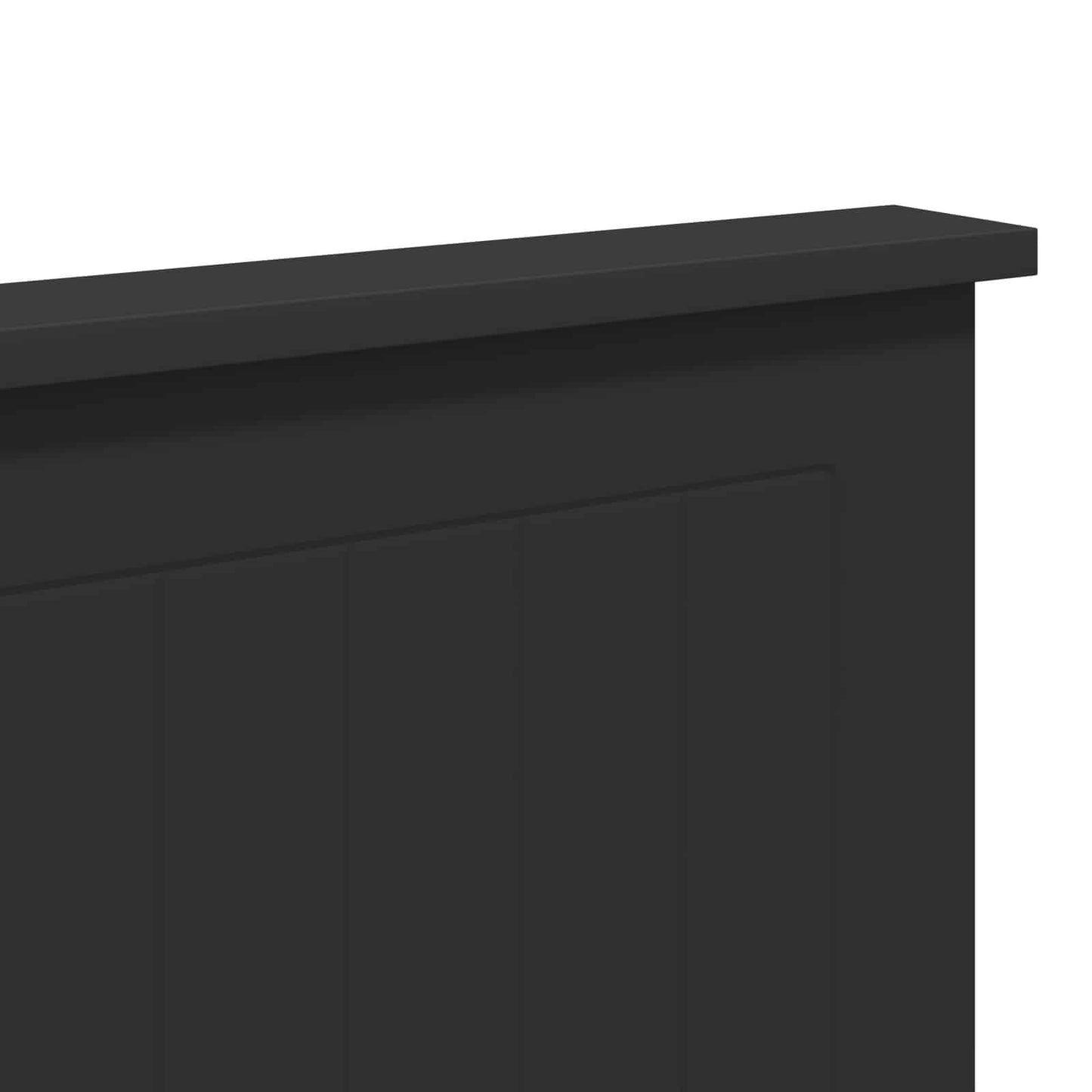 vidaXL Headboard with Headboard Black Oak 120 cm Engineered wood