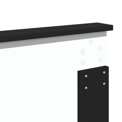 vidaXL Headboard with Headboard Black Oak 120 cm Engineered wood