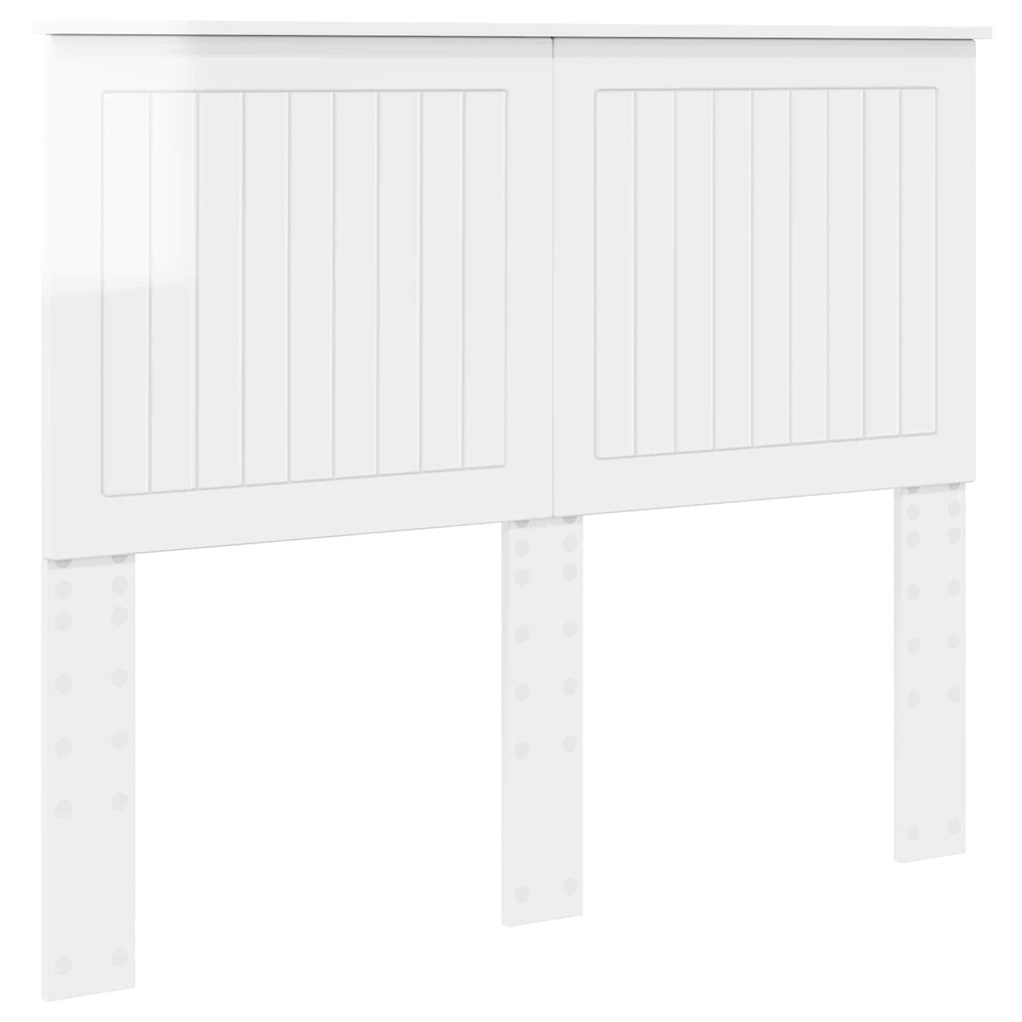 vidaXL Headboard with Headboard Gloss White 120 cm Engineered wood