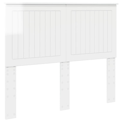vidaXL Headboard with Headboard Gloss White 120 cm Engineered wood