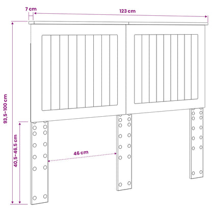 vidaXL Headboard with Headboard Gloss White 120 cm Engineered wood