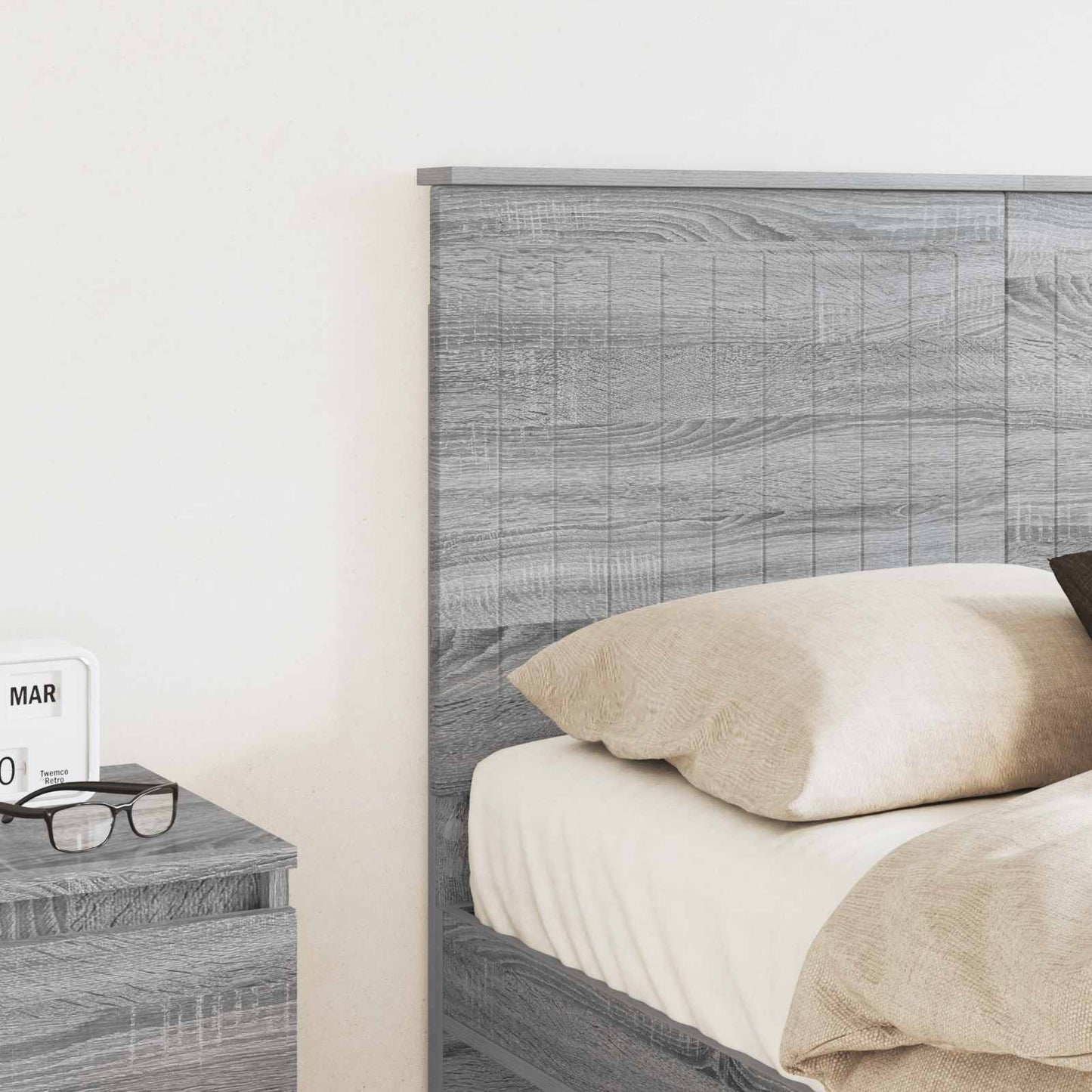 vidaXL Headboard with Headboard Grey Sonoma 120 cm Engineered wood