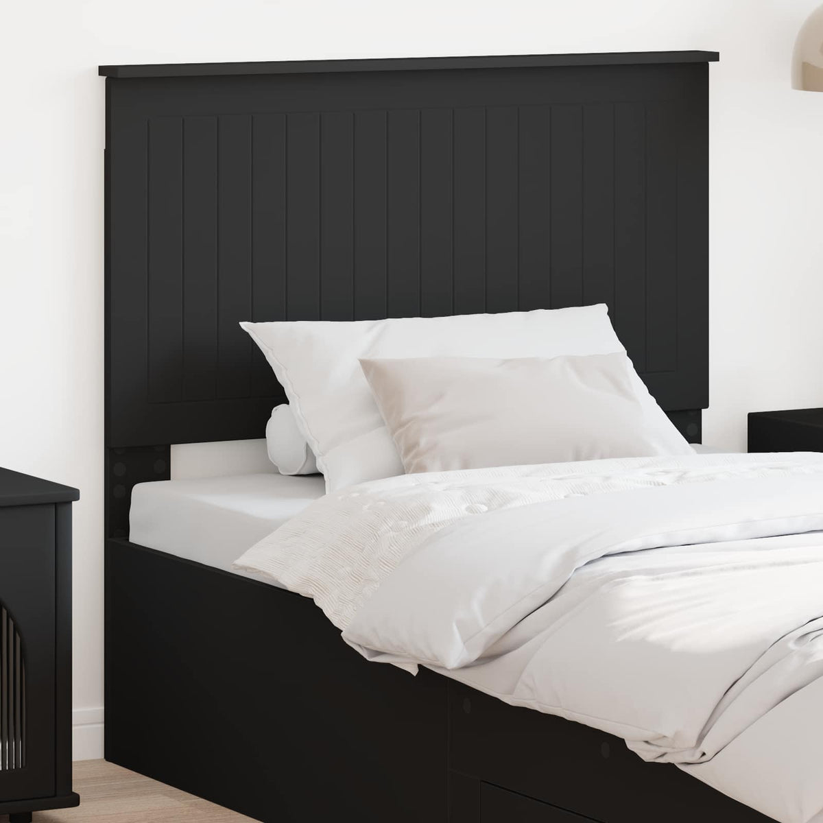 vidaXL Headboard Black Engineered wood
