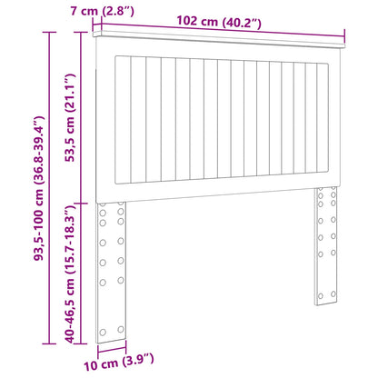 vidaXL Headboard with Headboard Black Oak 100 cm Engineered wood