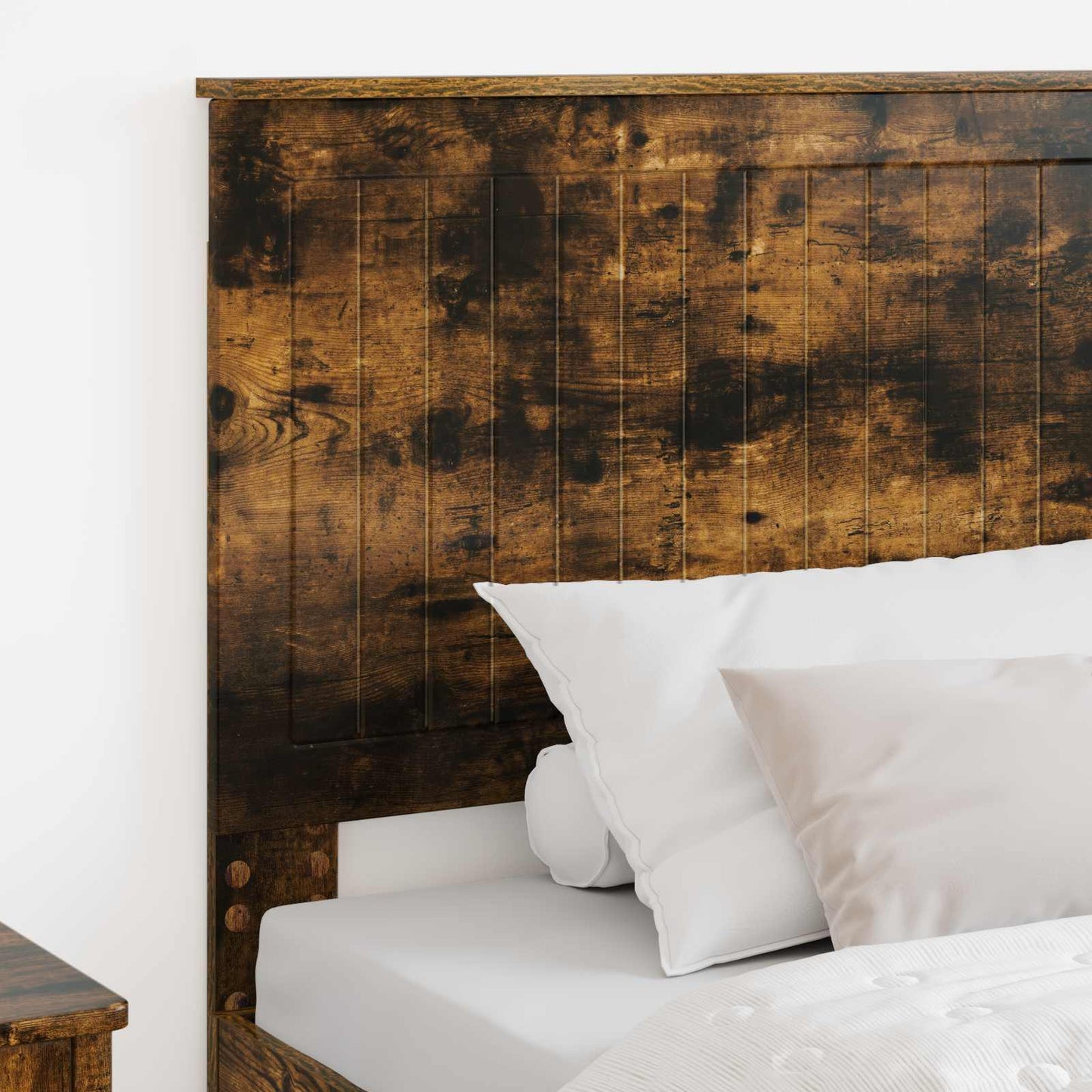vidaXL Headboard with Headboard Smoked Oak 100 cm Engineered wood
