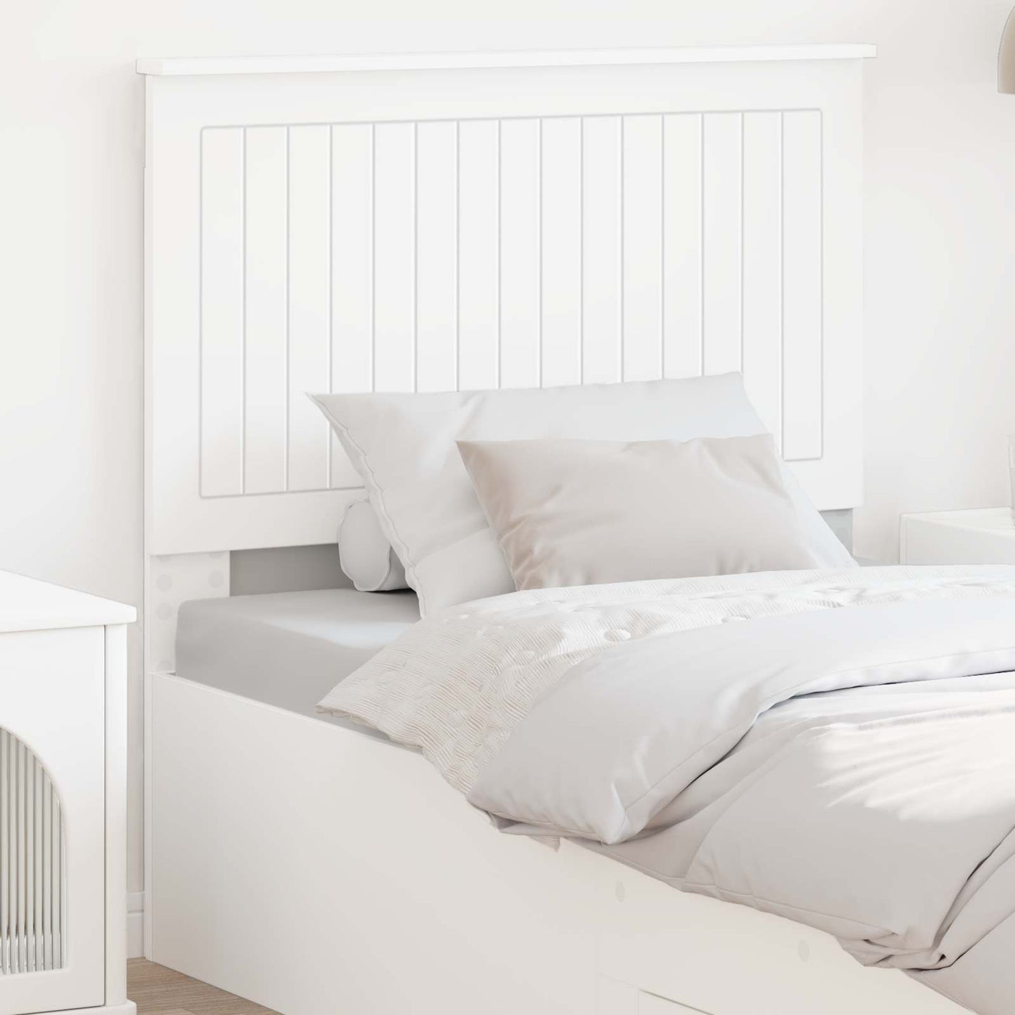 vidaXL Headboard with Headboard White 90 cm Engineered wood