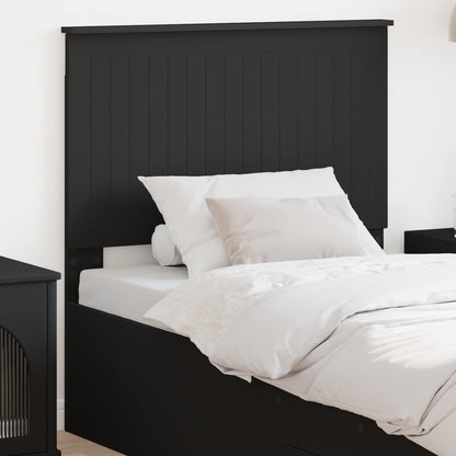 vidaXL Headboard with Headboard Black Oak 90 cm Engineered wood
