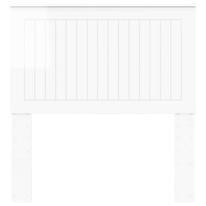vidaXL Headboard with Headboard Gloss White 90 cm Engineered wood
