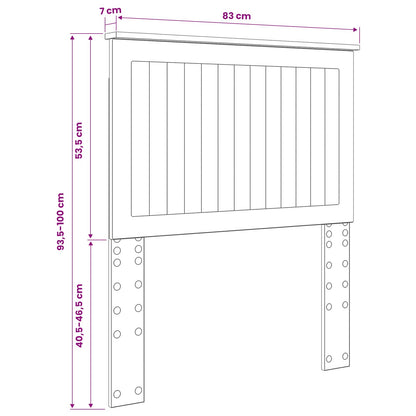 vidaXL Headboard with Headboard White 80 cm Engineered wood