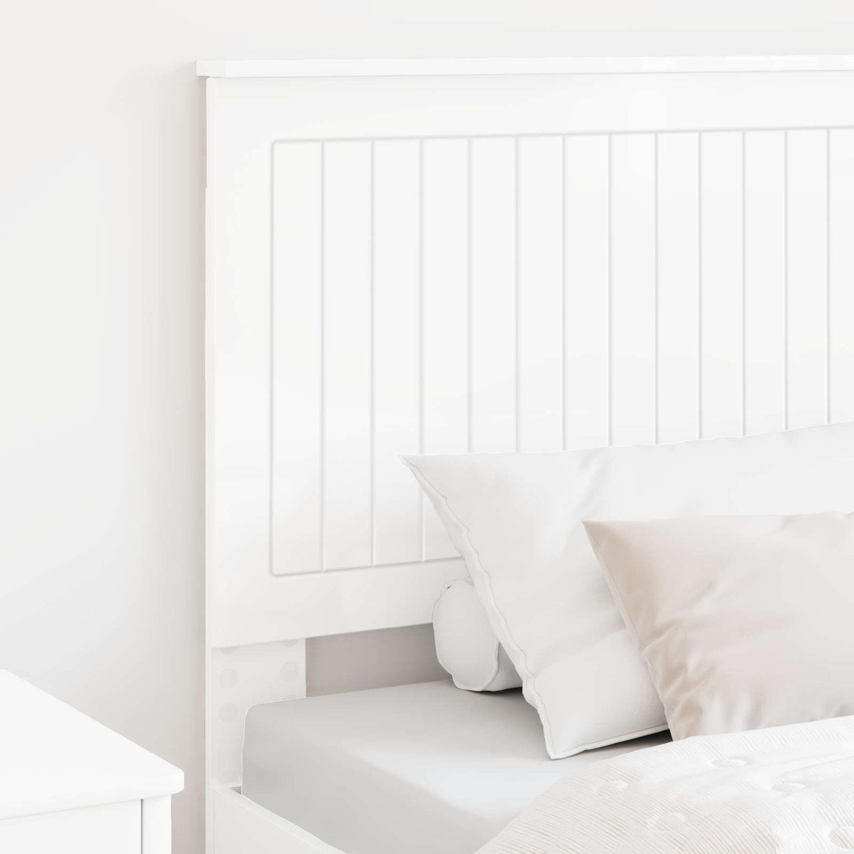 vidaXL Headboard Gloss White Engineered wood