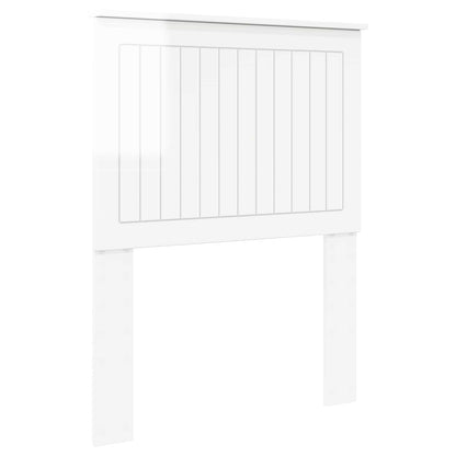 vidaXL Headboard Gloss White Engineered wood