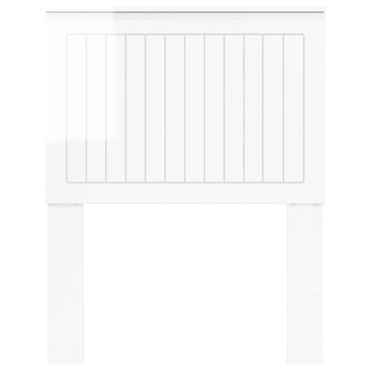 vidaXL Headboard with Headboard Gloss White 75 cm Engineered wood