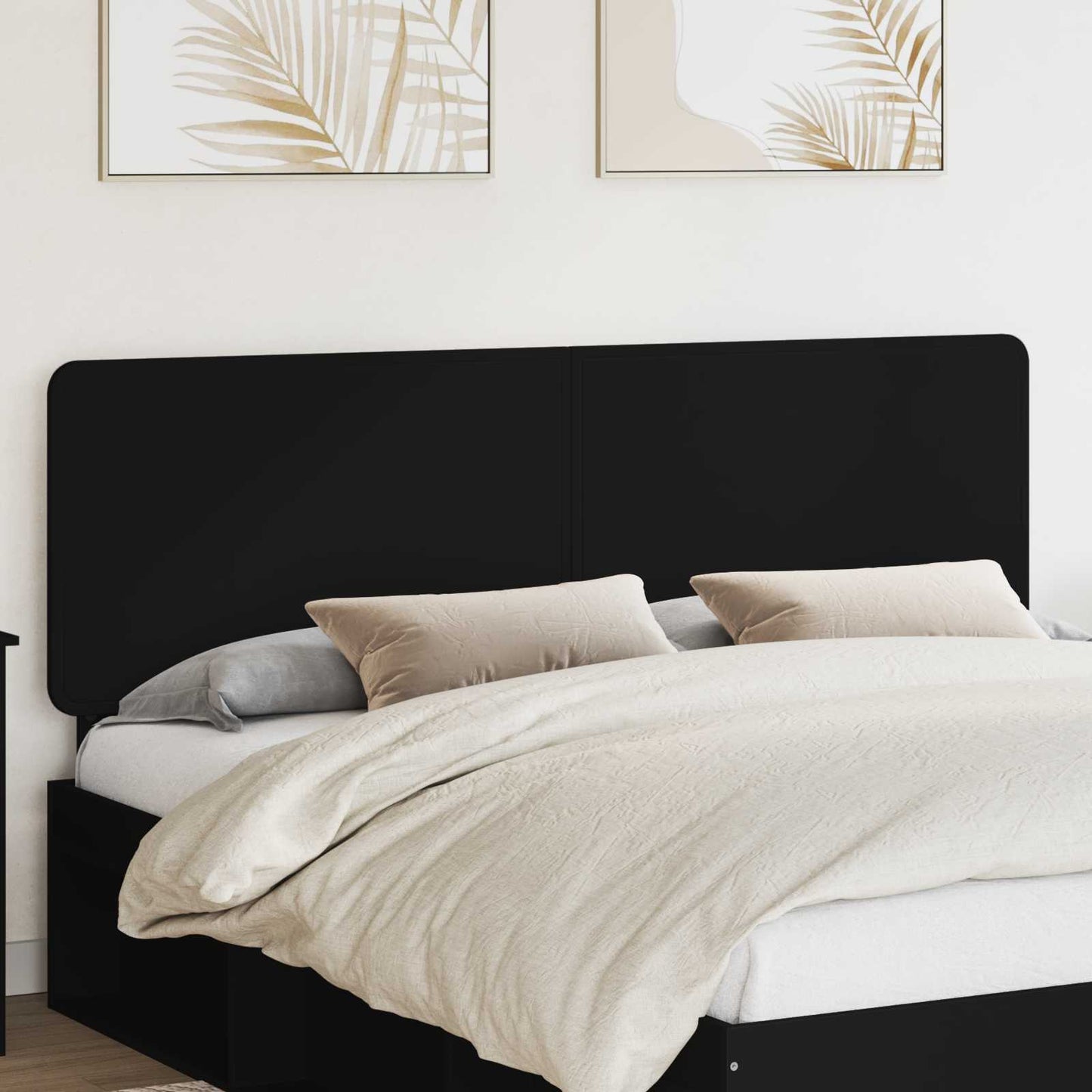 vidaXL Headboard Black Oak Engineered wood