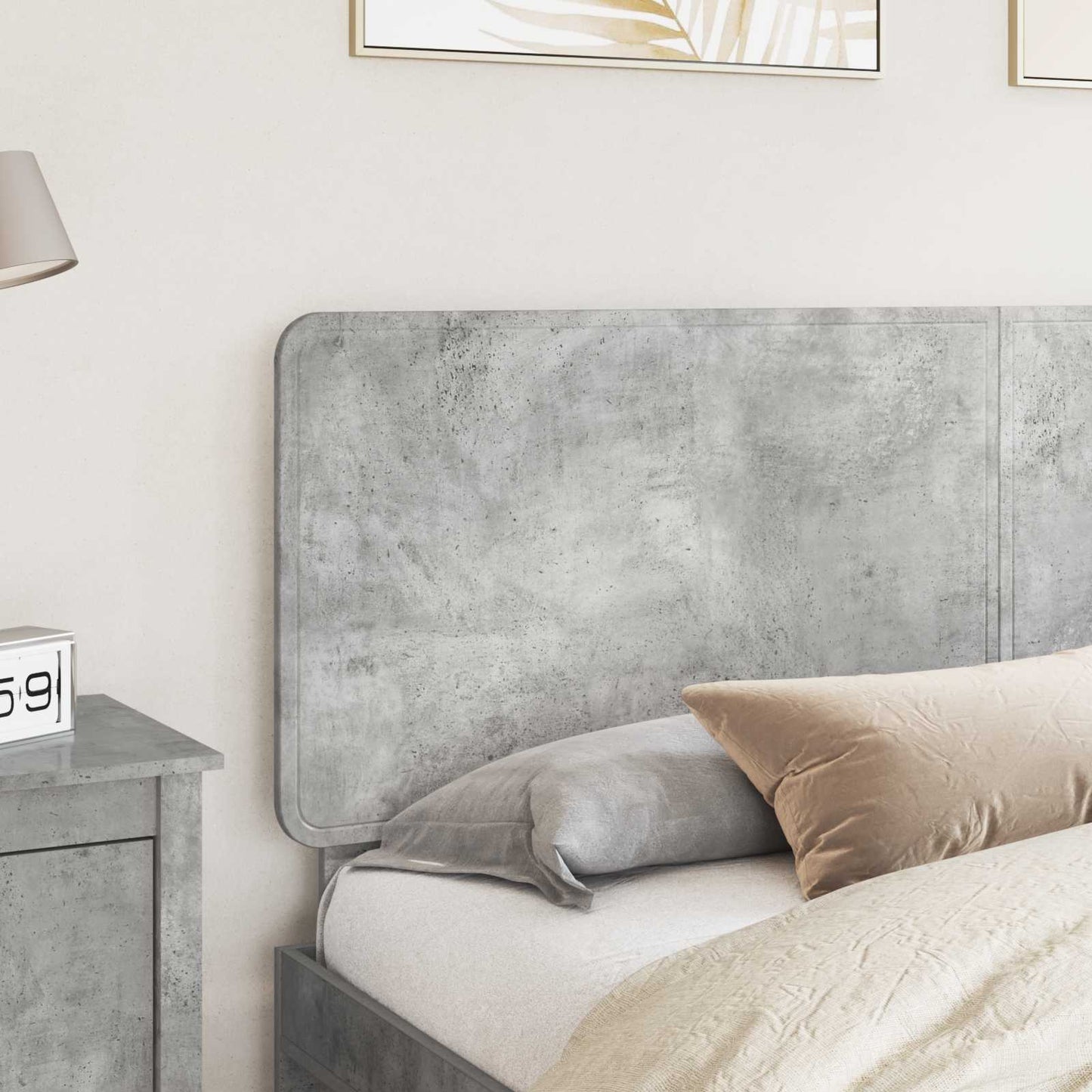 vidaXL Headboard Concrete Grey Engineered wood
