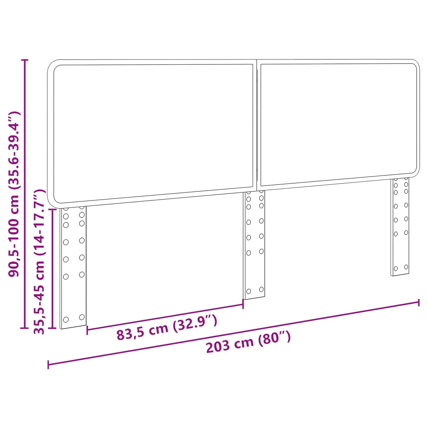 vidaXL Headboard Old Wood Engineered wood