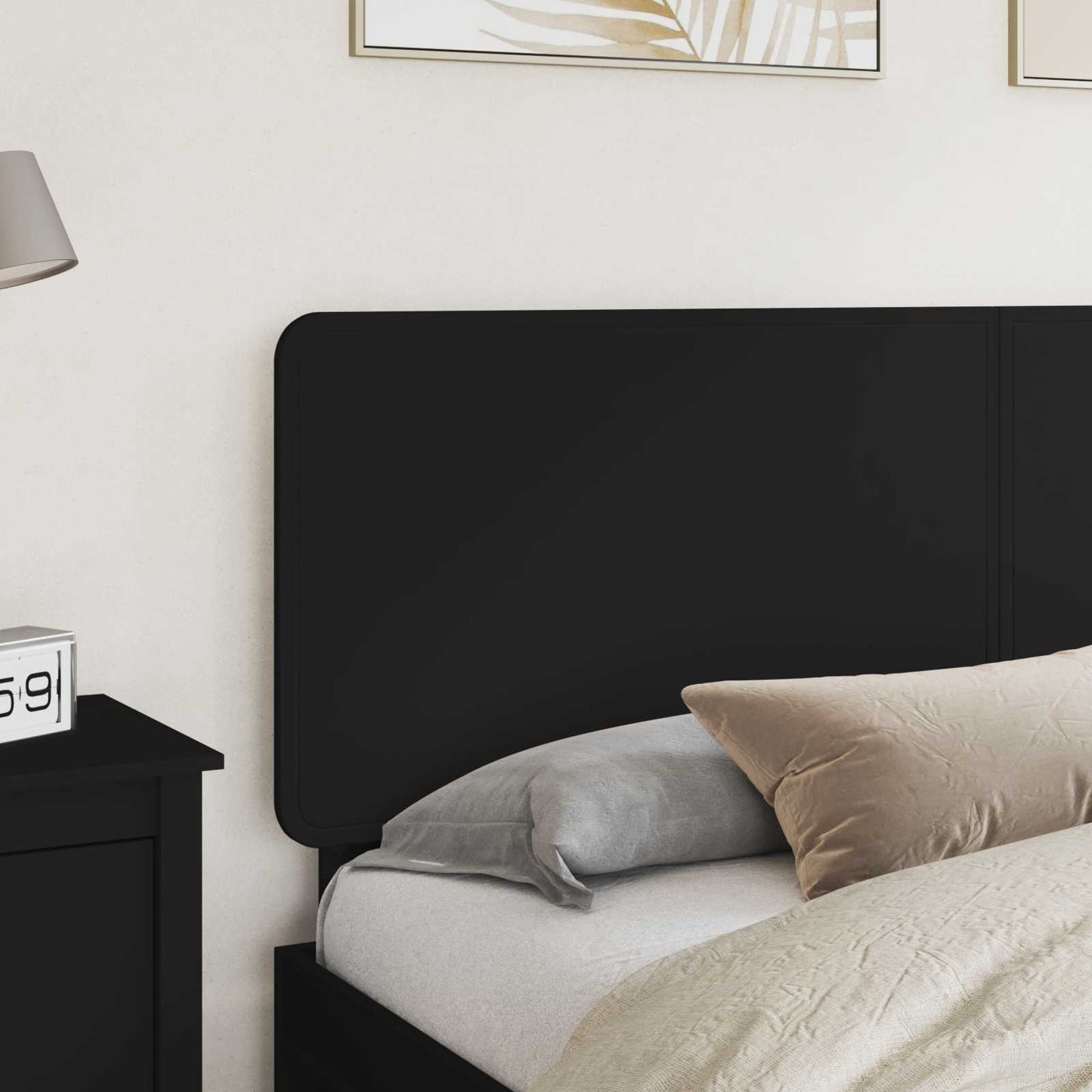 vidaXL Headboard Black Oak Engineered wood