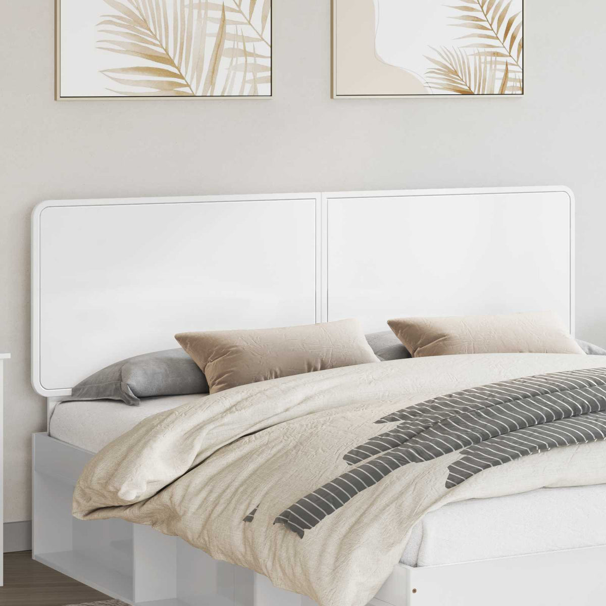 vidaXL Headboard High Gloss White Engineered wood