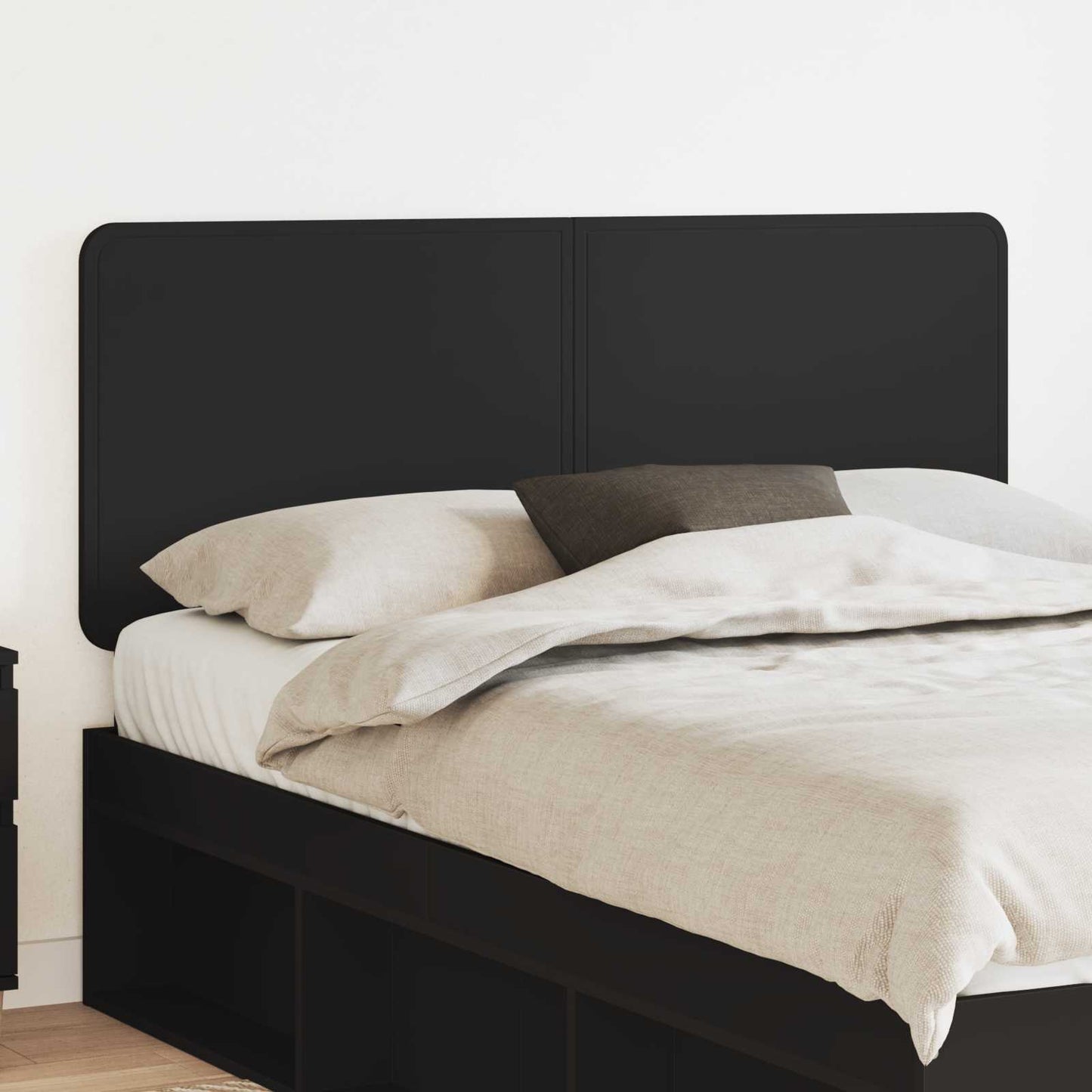vidaXL Headboard Black Oak Engineered wood