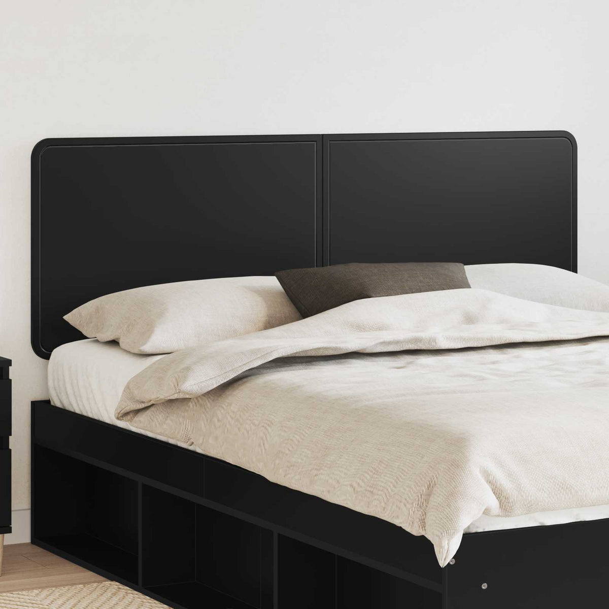 vidaXL Headboard Black Engineered wood