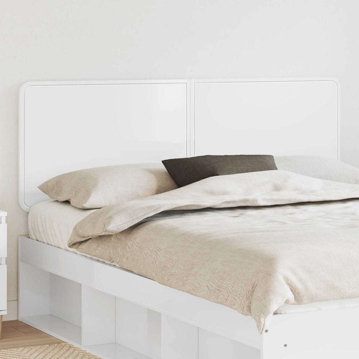 vidaXL Headboard High Gloss White Engineered wood