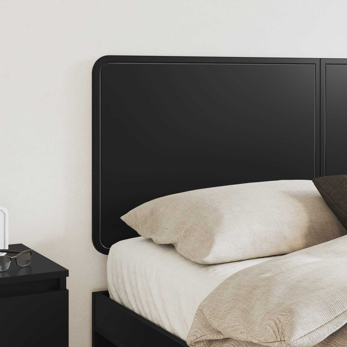 vidaXL Headboard Black Engineered wood